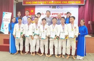 Trường ĐH.CSND đạt giải Ba toàn đoàn Giải vô địch Judo Đại học Nguyễn Tất Thành mở rộng năm 2018